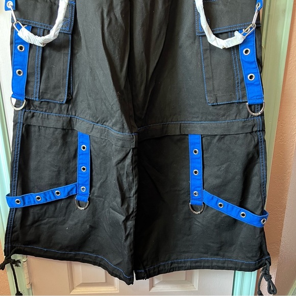 NWT Tripp Black & Blue Chain Zip-Off Pants Small - Picture 3 of 11